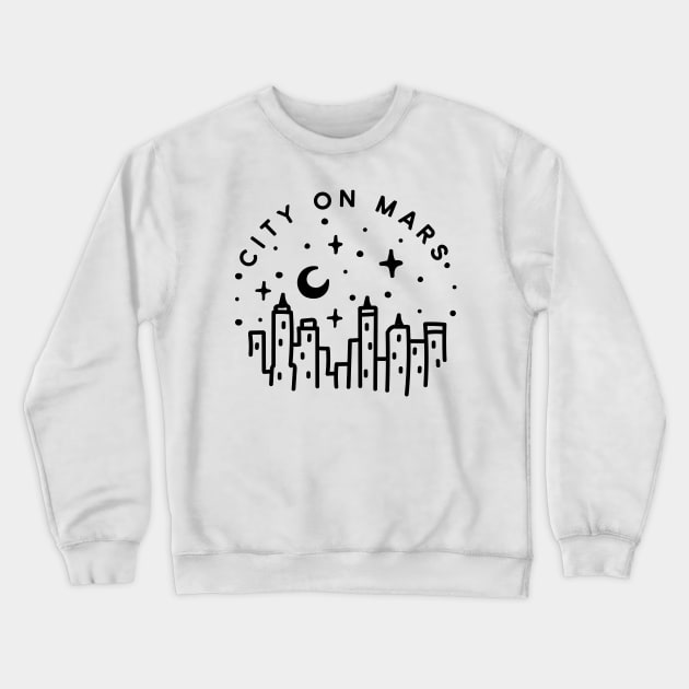 City on mars Crewneck Sweatshirt by Vectographers